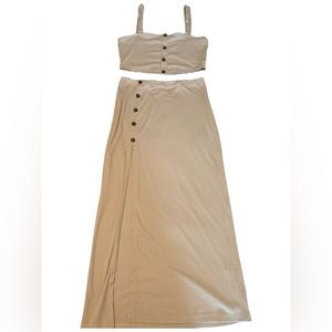 Cider two piece crop top and skirt